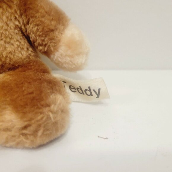 Vtg Russ Teddy Brown Plush Bear No 259 Red Bow Tie Stuffed Animal Toy - Picture 2 of 4